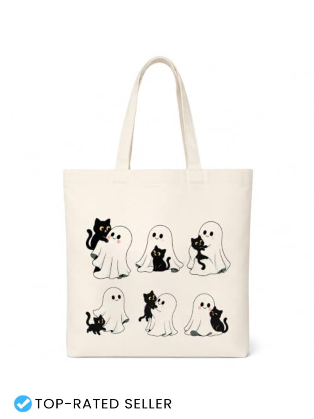 Halloween Tote Bag Reusable Canvas Shoulder Bag Shopping Gift